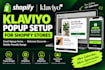 create klaviyo popups and email signup forms for shopify