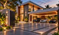 design realistic car park driveway facade exterior rendering