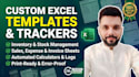 custom excel templates, inventory, business trackers