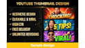 design aesthetic and clickable youtube thumbnails