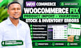 fix woocommerce product import errors, variations and stock issues