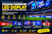 create stadium perimeter led display, sport led ads and screen animation