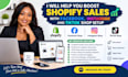 help increase shopify sales with tiktok, instagram and facebook shops setup