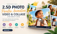 create a 2 5d photo parallax animation video, collage animation