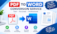 Convert pdf to word and format documents by Mdshuvomolla003 | Fiverr