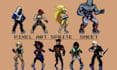 make sprite sheet animated pixel art character