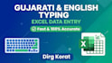 do gujarati typing, english typing and excel data entry