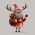 illustrate christmas card, christmas character