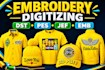 convert logo ,image into pes, dst, jef using wilcom embroidery service