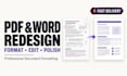 redesign, format pdf document microsoft ms word document