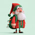 illustrate christmas card,christmas character