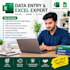 do data entry, PDF or jpeg to word or excel, copy paste,typing etc