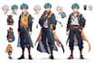 character sheet in anime style
