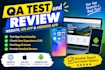 qa test and review website , ios app and android app