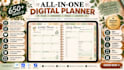 design etsy digital planner, hyperlinked planner,