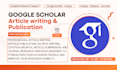 write backdate publish research articles in google scholar indexed journals