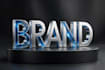 design 3d mockup and realistic logo presentation