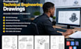 create technical engineering drawings 2d cad drafting and manufacturing drawing