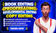 copy edit your manuscript for grammar and consistency