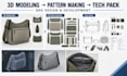 create 3d bag models, with cad patterns, and manufacturing ready tech packs