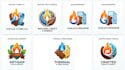 design a gas, leather, and paper logo