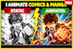 2d comic book animation , manga video, webtoon animation