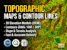 create topographic contour maps and dem elevation models