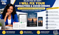 fix your rejected amazon KDP book formatting and cover errors