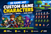 create 2d game characters, pixel art sprites and sprite sheets