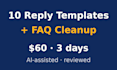write 10 customer service email templates and improve your faq
