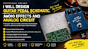 design guitar pedal schematic, audio effects and analog circuit