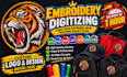 create embroidery digitizing  emb file