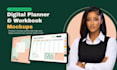 design etsy digital planner, digital product, and hyperlinked planner workbook