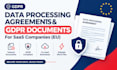 draft data processing agreements and gdpr documents for eu saas companies