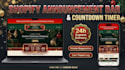 add holiday countdown timer, announcement bar on shopify in 24h