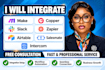 integrate make copper slack zapier airtable salesmate intercom