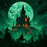create a creepy horror halloween illustration