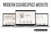 design a modern responsive squarespace website