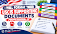format your uscis supporting documents professionally
