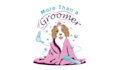 design feminine powerful dog grooming logo