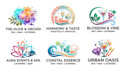 create a spa, bar, and catering logo design