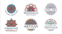 create a gallery, line art, and mandala logo design