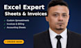 create excel spreadsheets, invoices and accounting sheets