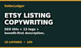 write etsy listing SEO titles, tags and descriptions