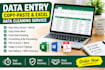 Do data entry, copy pest by Anandyadav396 | Fiverr