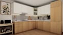 design kitchen interior in 3d and render