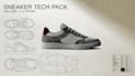 create sneaker tech pack, shoe spec sheet and cut pattern