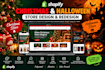 christmas halloween shopify store design