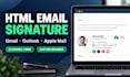 create a clickable HTML email signature for gmail, outlook and apple mail