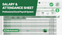create salary sheet and attendance sheet in excel with formulas